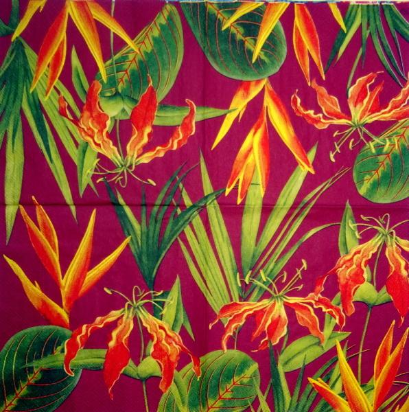 067 Lilies - 3-ply (red) - Ihr